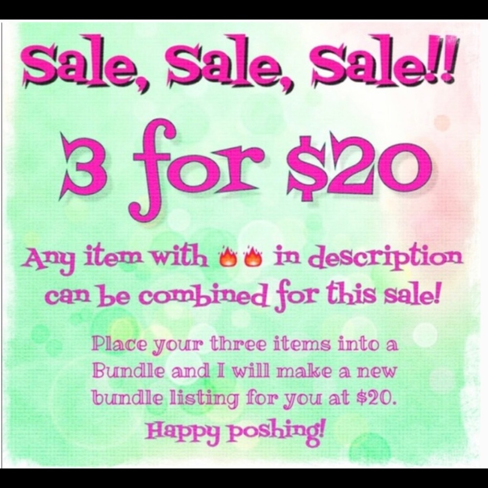 3/$20 sale going on!